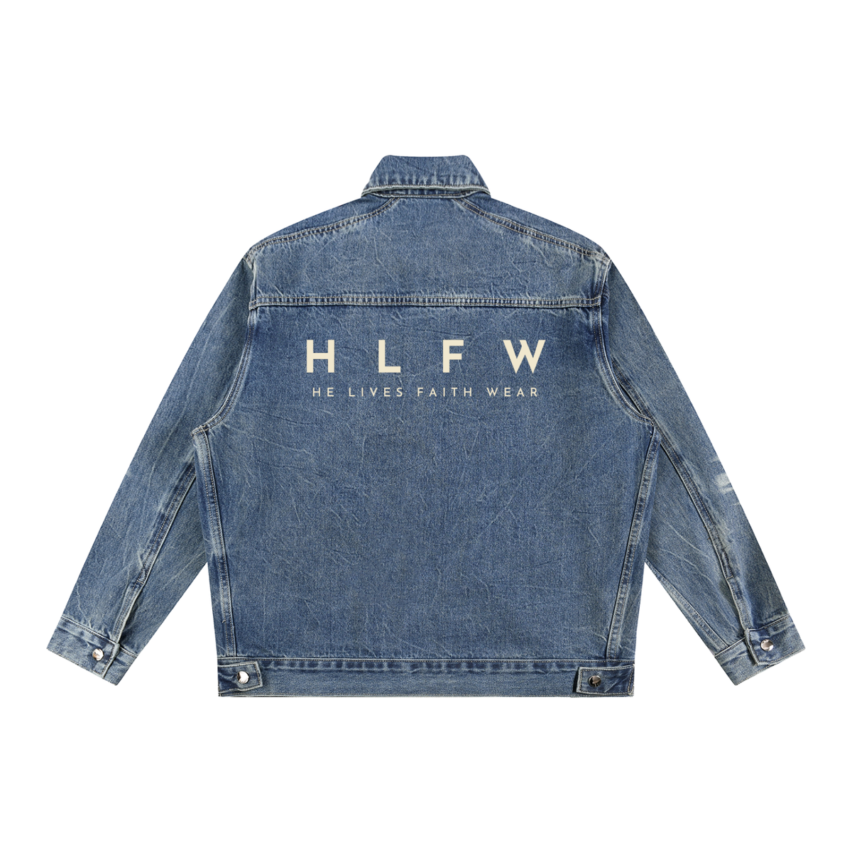 Vintage Wash Zip Up Denim Jacket