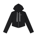 Women's Slim Cropped Full Zip Hoodie