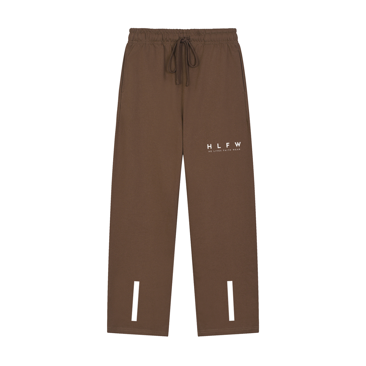 Solid Color Straight-Leg Sweatpants