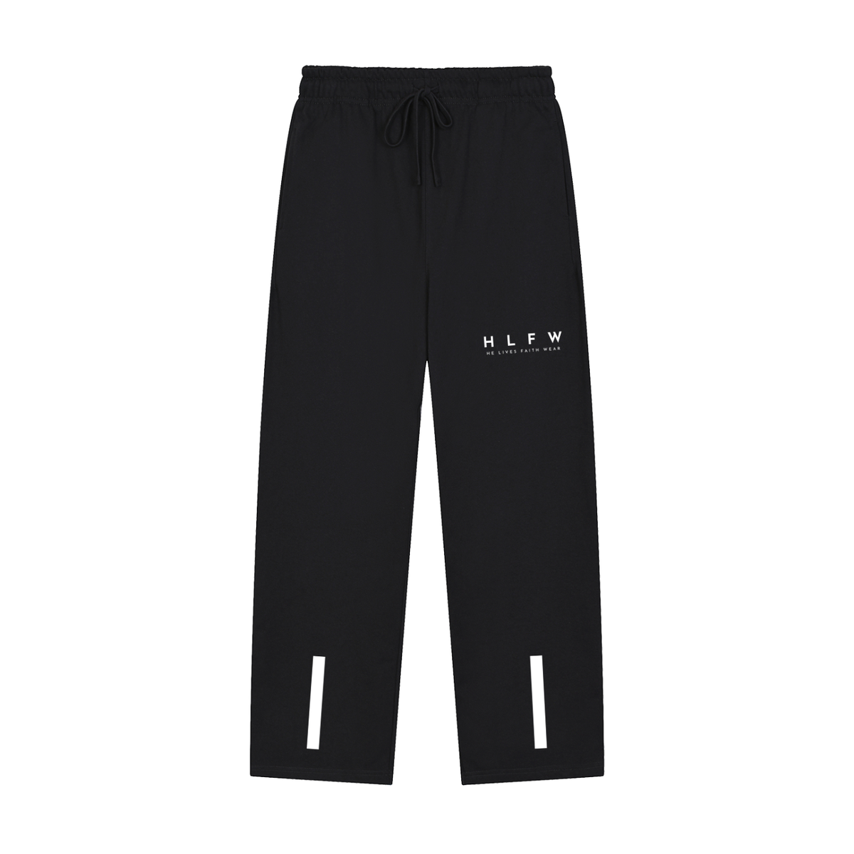 Solid Color Straight-Leg Sweatpants