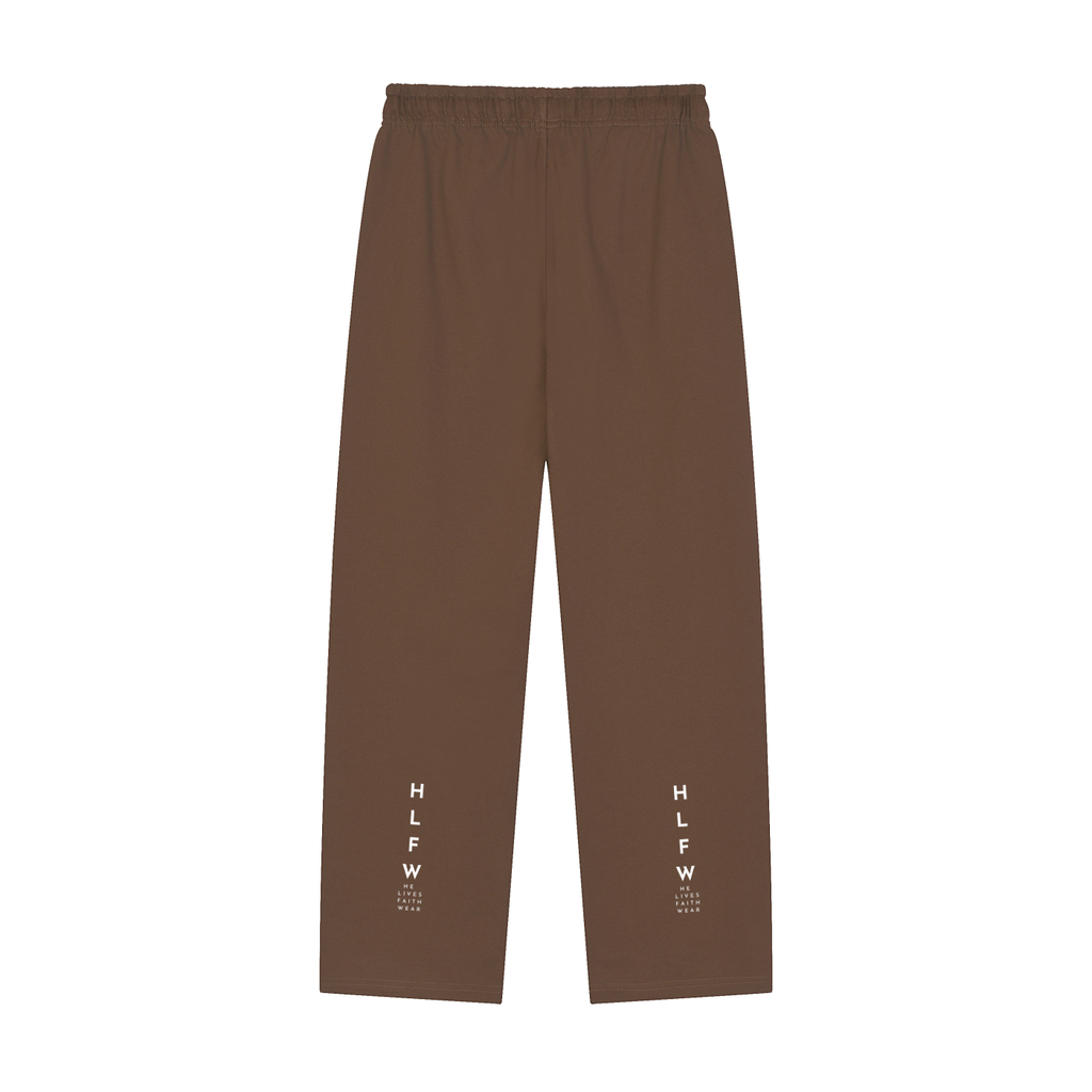 Solid Color Straight-Leg Sweatpants