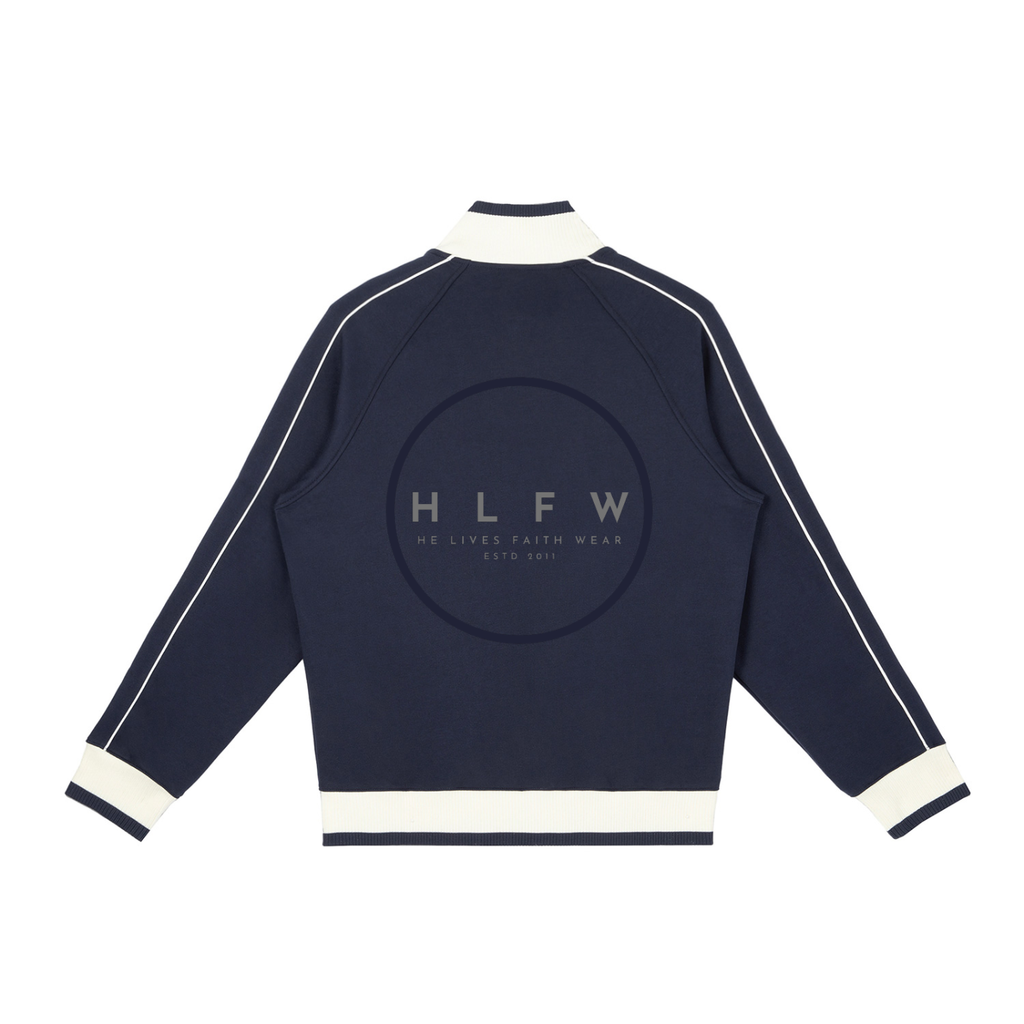 Color Block Raglan Sleeve Zip Track Jacket