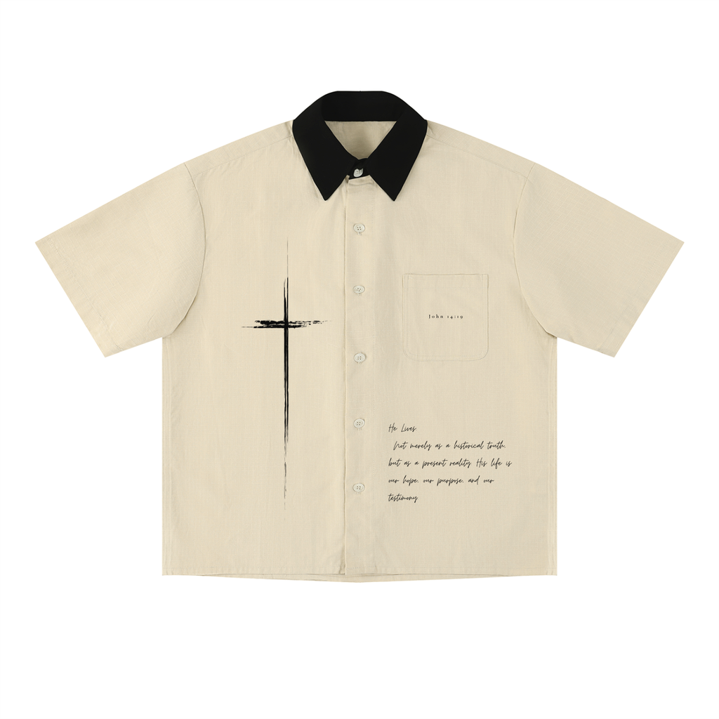Unisex Color Block Short Sleeve Shirt