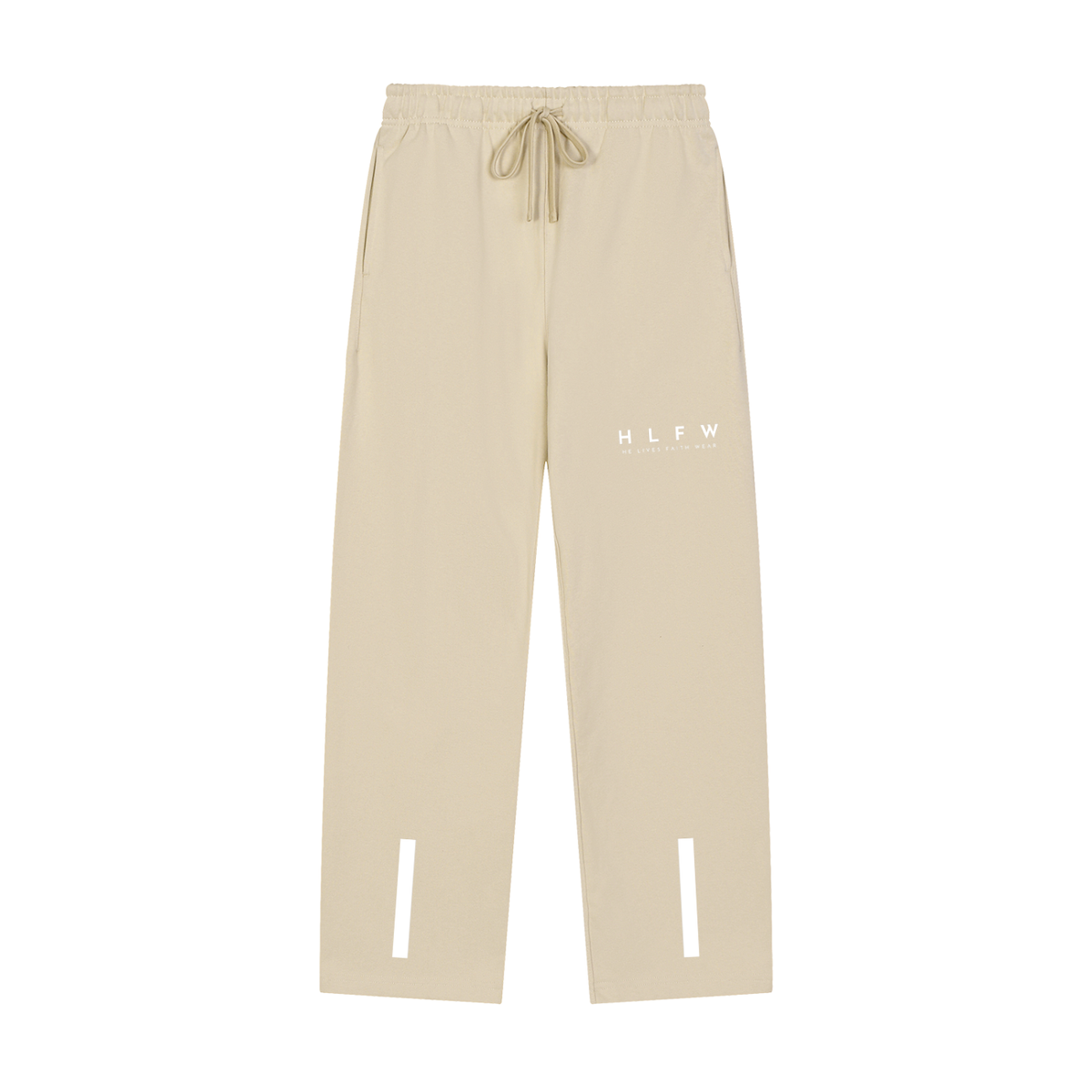 Solid Color Straight-Leg Sweatpants